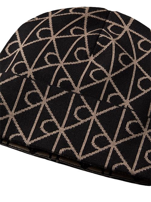 Cappellino in misto viscosa con logo all-over Calvin Klein | LV04D8050GUB1